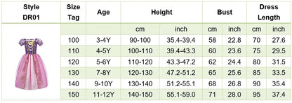 Children Princess Costume Party Fancy Flower Vestido New 2024 Christmas Birthday Carnival Dress Up Rapunzel Belle Disguise Frock