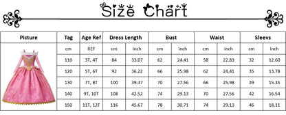 Girls Sleeping Beauty Aurora Cosplay Princess Dress Kids Rapunzel Frozen Elsa Cinderella Costume Party Clothing 2-10Years