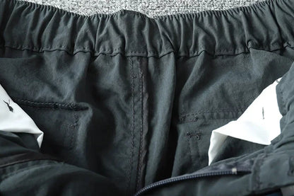 Men's Summer Cargo Pants Quick Dry Double Used Pants Elastic Waist Detachable Feet Loose Straight Waterproof Long Trousers