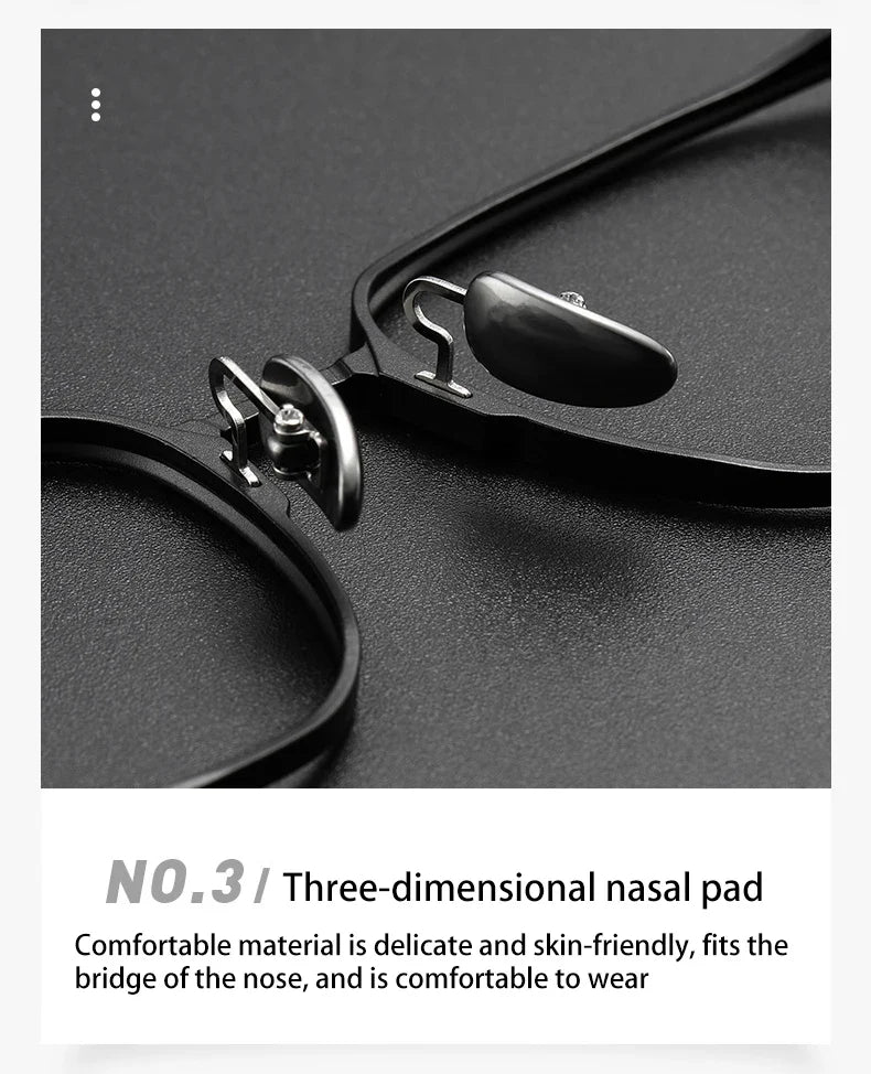 Aluminum Titanium Legs Men's Business Classic Anti-Blue Light Computer Glasses Reading Glasses Customizable Lenses 20229