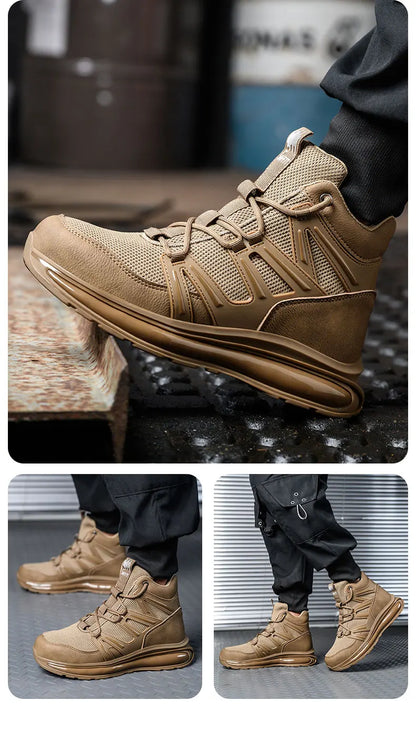 37-50 Fashion 2024 New Safety Shoes Men Anti-smash Work Shoes Anti Slip Indestructible Shoes Protective Sneakers Men Boots