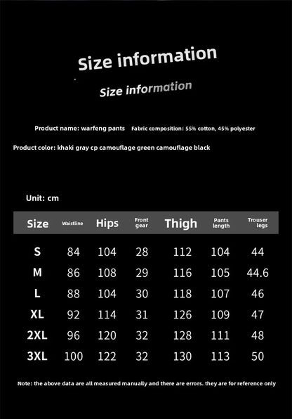 Tactical Combat Pants Men streetwear Camouflage Cargo Pants Army Work Waterproof  Trousers Urban Casual Pants