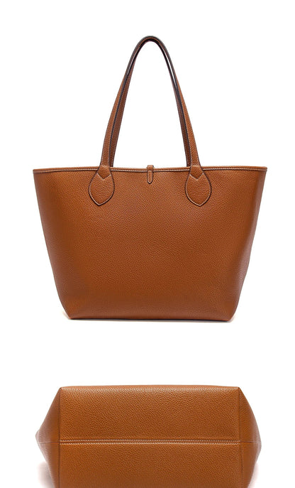 Double Sided Mother Child CaWomen's Tote Bag 2025 Autumn New Coffee Color Handbag