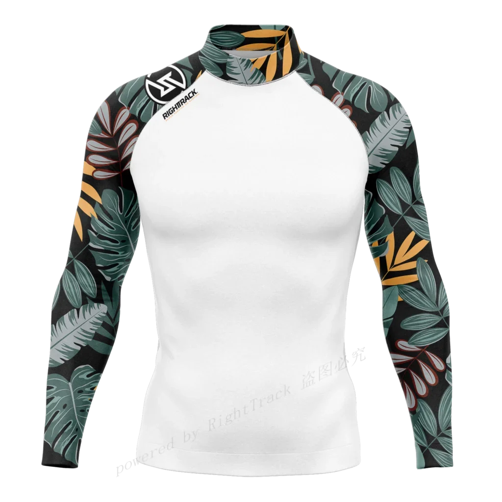 Hot Men's Rashguard Snorkeling Long Sleeve Surfing Shirts Diving Sunscreen Surf Sweatshirt UV Protection RightTrack Swimwear
