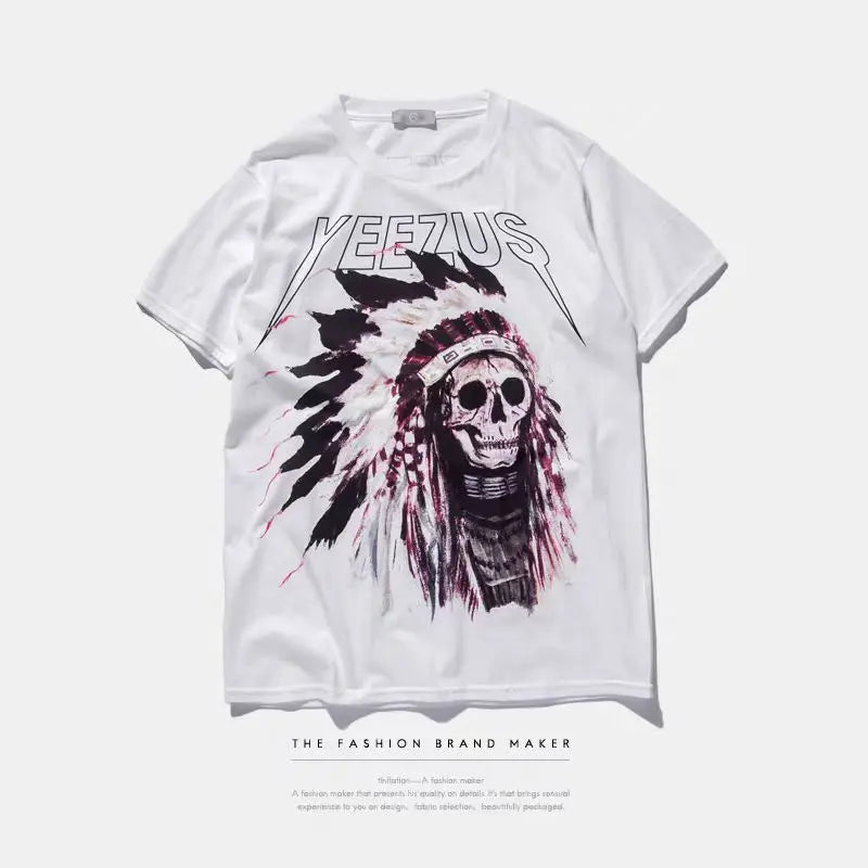 yeezus kanye west T shirt cotton streetwear concert hiphop short sleeve