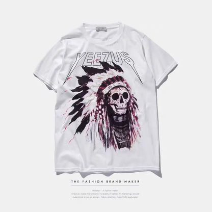 yeezus kanye west T shirt cotton streetwear concert hiphop short sleeve