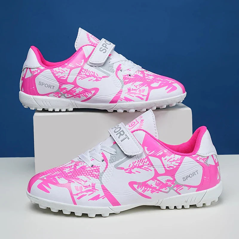 Hot Sale Children Soccer Shoes Boys Football Boots Training  Youth Ultralight Non-slip Sneaker Breathable Comfortable for Indoor
