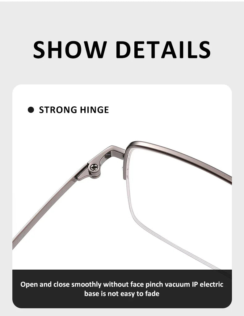 Simple New Retro Ultra-light Titanium Eyeglass Frames Men's Anti-blue Light Glasses Can Be Customized Prescription 18012