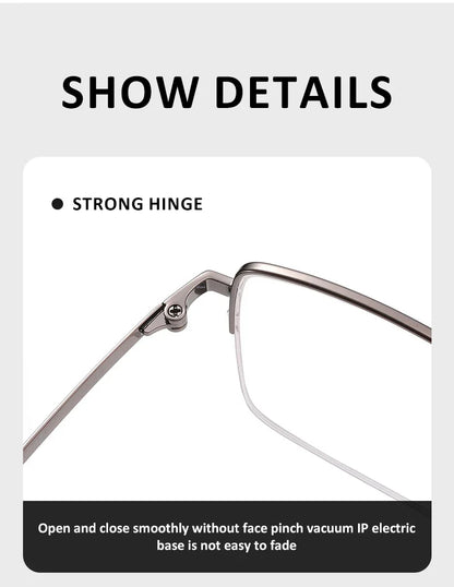 Simple New Retro Ultra-light Titanium Eyeglass Frames Men's Anti-blue Light Glasses Can Be Customized Prescription 18012
