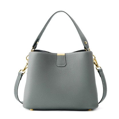 Genuine leather woman bag shoulder bag Handbags crossbody bag luxury designer minimalism bag Cattle leather grey