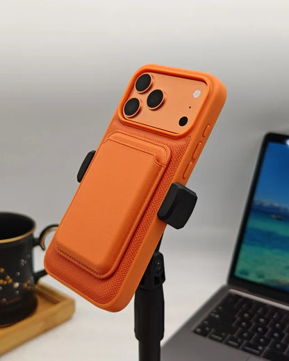 Ultra Thin Epsom PU Leather Magnetic Phone Case Non-Slip Grip Anti Fingerprint Phone Cover for iPhone 17 Pro 17 Pro Max