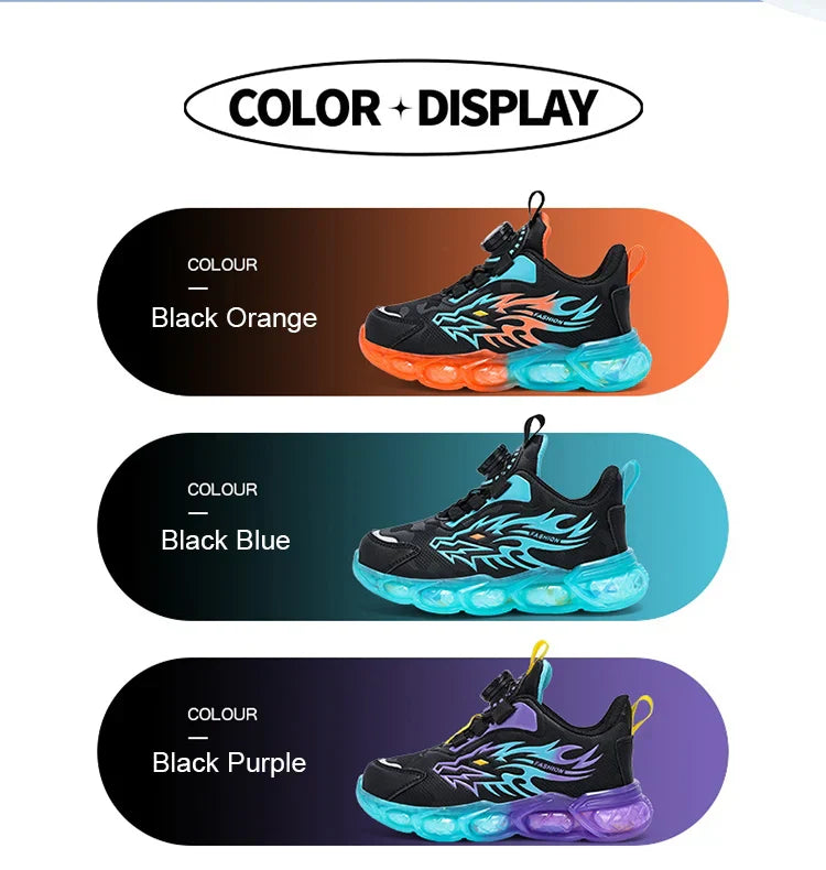 New Boys Sport Shoes Kids Anti-Skid Basketball Sneakers Lightweight Outdoor Running Shoes Children Training Swivel Buckle Design