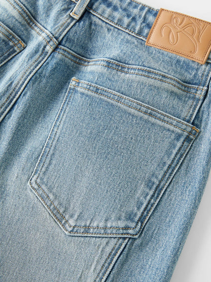 Retro Raw Denim High-waist Straight-leg Jeans Women's 2025 Early Autumn New 3D Cut Slimming Jeans 25FS13104