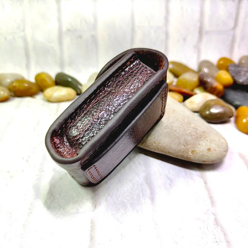 Genuine Leather Car Key Case on Belt Pack Car Key Holder Waist Bag Keys Wallet Pouch Organizer Sheath Men 1652C
