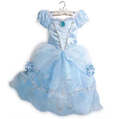 Children Halloween Disguise Aurora Cinderella Disney Princess Costume Festival Dress up Kids Girls Sleeping Beauty Frock 1-12Yrs