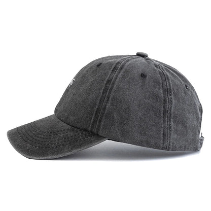 New Unisex Washed Cotton Cap Coconut Tree Embroidery Vintage Baseball Cap Men Women Casual Outdoor Dad Hats