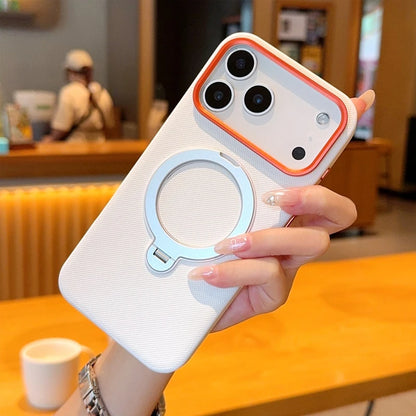 funda For iPhone Air Case ELVEV Magnetic Luxury PU Leather Anti-fall with Rotatable Ring Stand Cover for iphone17 pro max كفر