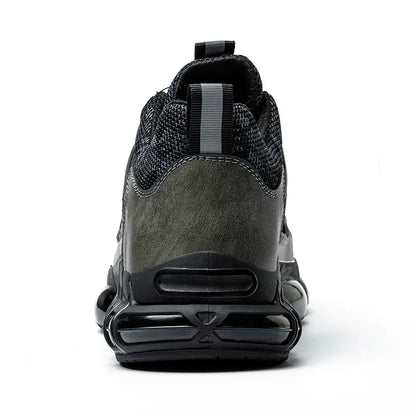 Rotating Button Safety Shoes Men Steel Toe Sneaker Air Cushion Work Shoes Man Puncture Proof Work Safety Boots Protective Shoes