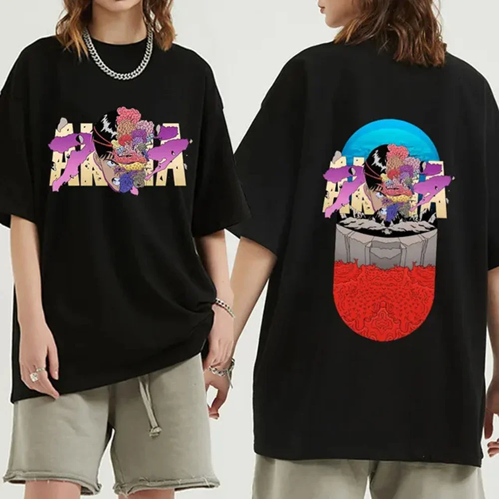 Japanese Anime Neo Tokyo Akira T Shirt Movie Science Fiction Manga Shotaro Kaneda Men Short Sleeve T Shirts 100% Cotton 72417