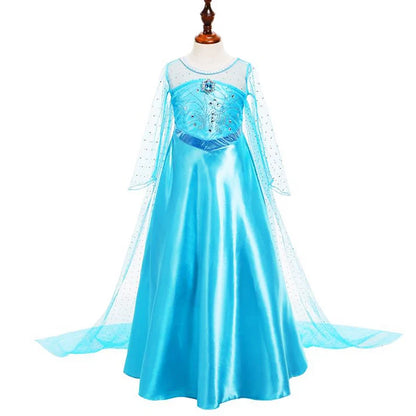 Elsa Dress for Girls Elsa Costume Snow Queen Anna Dress Cosplay Birthday Party Children Kids Carnival Girl Halloween Costume
