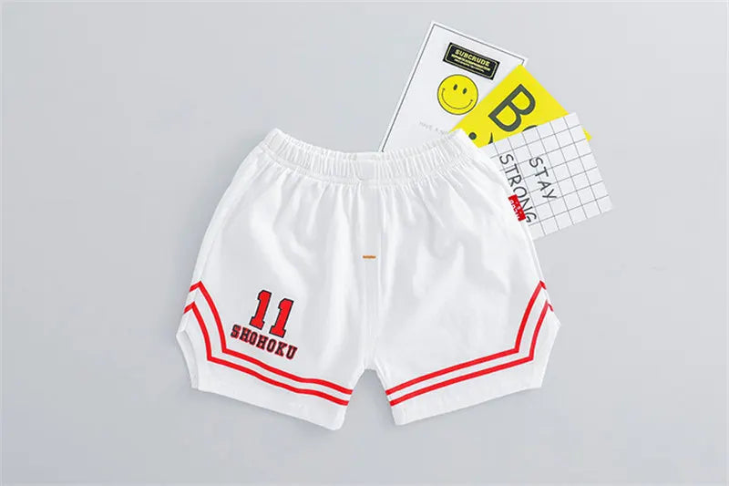 Children Cotton Clothes Baby Boys Sport Set Sport BasketBall O-Neck T-shirt Shorts 2Pcs/sets Infant Fashion Toddler Tracksuits
