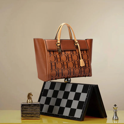 Luxury Classic 2023 Winter Women's Large Capacity Handbag Fashion Retro Print Bucket Bag Travel Party Banquet Shoulder Bag