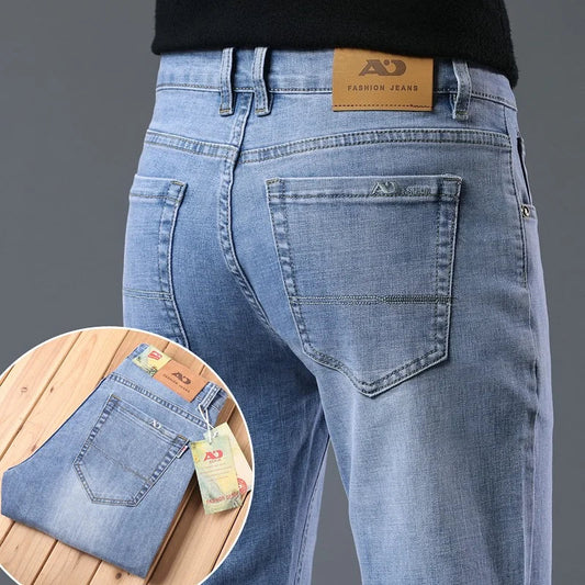 2026 Brand Best Price Comfort Straight Denim Pants Men's Jeans Business Casual Elastic Male High Quality Trousers