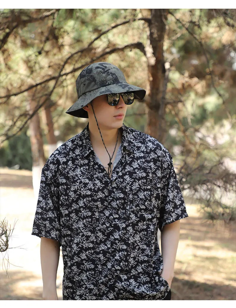 60-65cm Xxl Big Head Hat Men Summer Outdoor Jungle Fisherman Cap Lightweight Sunscreen quick-drying Sun Hats  Hot