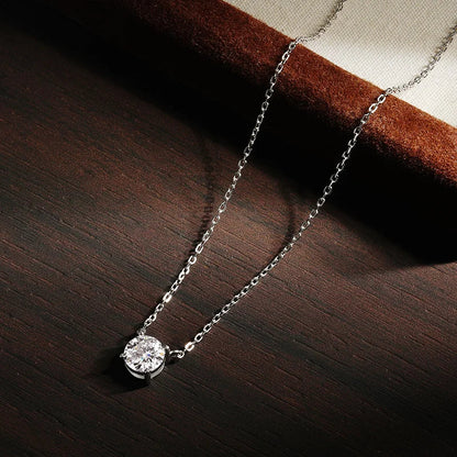 D VVS1 Moissanite Necklaces for Women Solitaire Pandent Diamond GRA Certified s925 Silver Plated 18k Dainty Necklace