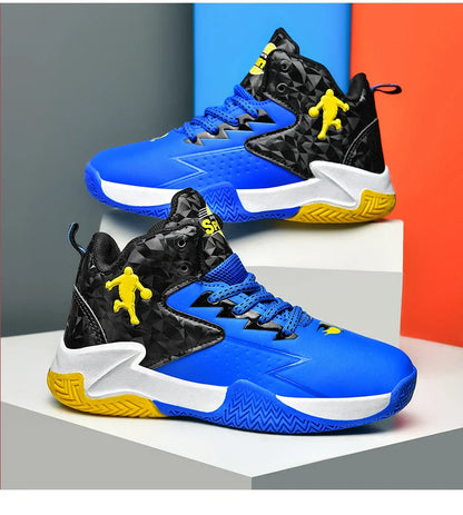 Children Basketball Shoes For Boys Girls Trainers High Top Sneakers Kids Training Shoes Outdoor Non-slip Children's Sports Shoes