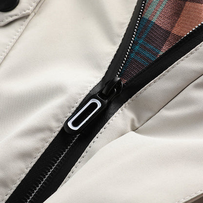 Fashion Men's Casual Windbreaker Jackets Hooded Jacket Man Waterproof Outdoor Soft Shell Winter Coat Clothing Warm Plus Size