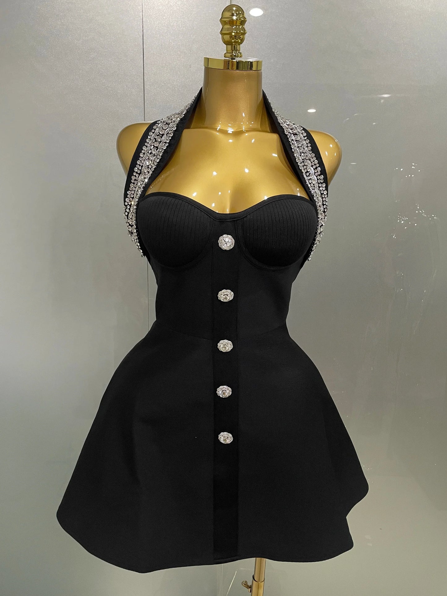 2025 Women Black Sexy Off the Shoulder Shinning Crystal Bodycon Bandage Long Dress Gloves Elegance Celebrate Evening Party Dress