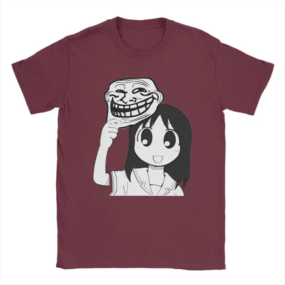 Man T-Shirt Osaka Autistic Funny Kawaii Ayumu T Shirts Fashion Anime Azumanga Daioh Summer Tee Shirt Pure Cotton Tops Plus Size