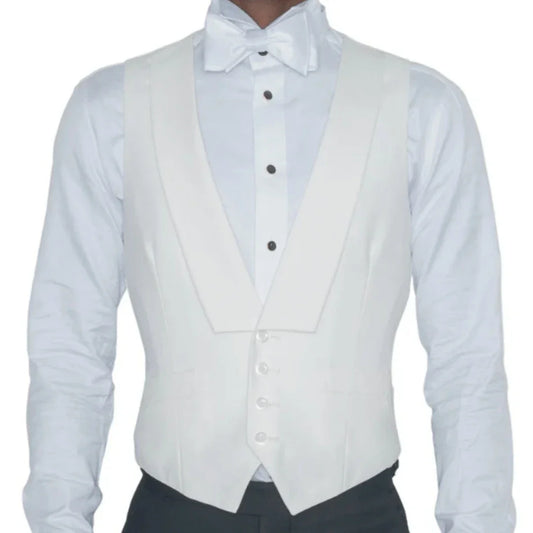 Men Vest White Single Button Solid With Lapel Waistcoat For Wedding Party Banquet Prom Business Work Daily Casual Men Suit Vest