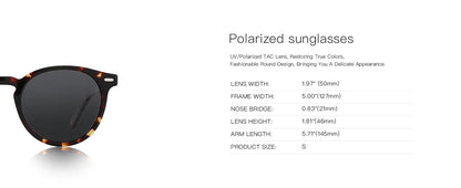 2026 Fashion Round Polarized Sunglasses Women Uv400 Protection Shade High-quality Acetate Retro Sun Glasses ZS6215