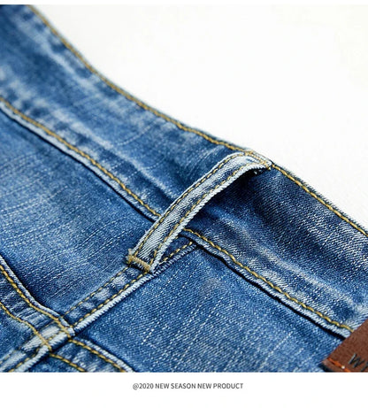 2026 Summer Shorts Jeans Men Denim Pants Stretch Dark Blue Fashion Design Men's Jeans Slim Straight Male Short Jeans Hombre