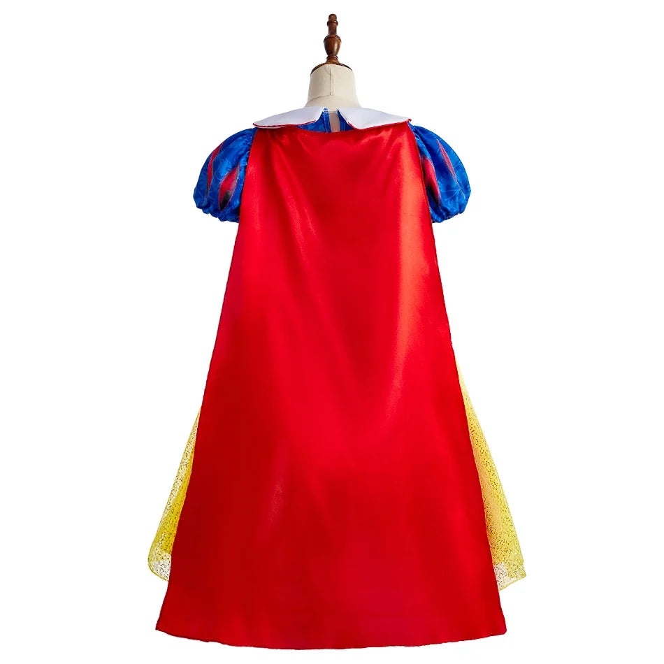 2026 Kid Elsa Anna Costume Girl Birthday Floral Dress Children Snow Queen Performance Fantasy Princess Evening Halloween Costume