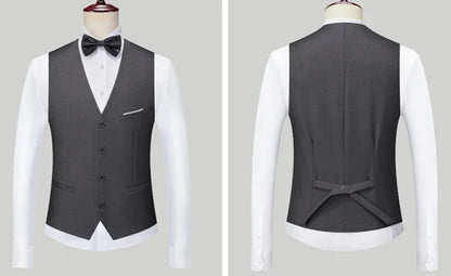 Red Men's Suit 3 Piece, Wedding Party Dress Jacket with Pants Vest, Blue, Green, Gray, Black Available, Asian Size M-5XL 6XL