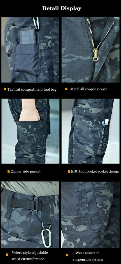 Tactical Camouflage Shorts Outdoor Work Pants Men's Multi-pocket Casual Cargo Short Pants Quick Dry Wear-resisting Shorts Male