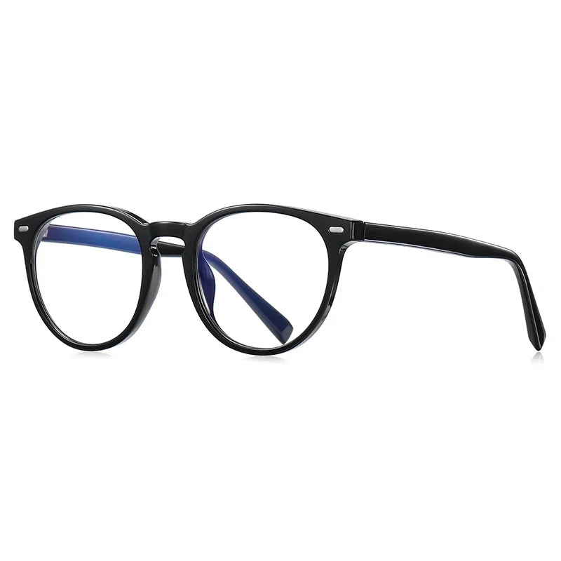 Unisex Retro Round Myopia Prescription Reading Glasses Women Anti Blue Light Blocking Optical Eyeglasses Frame Men PFD2117