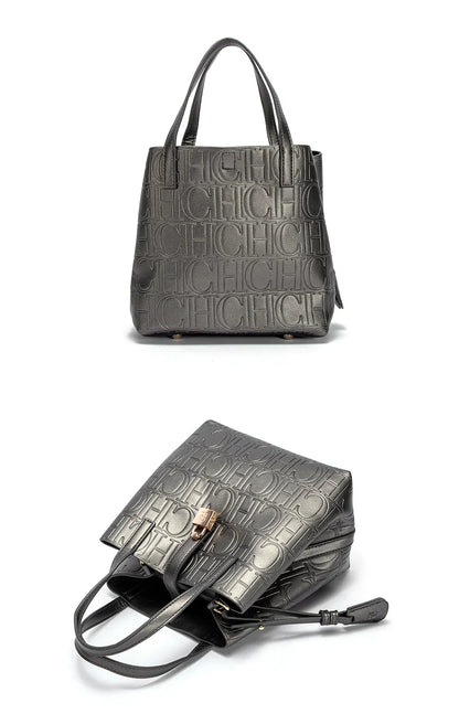 Women's Tote Bag New Steel Embossed Handheld Bun Mother Shopping Bag
