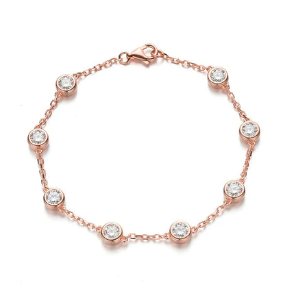 4mm 0.3CT Full Moissanite Tennis Bracelets For Women S925 Silver Plated 18K Gold Hand Chain Fine Jewelry with certificate