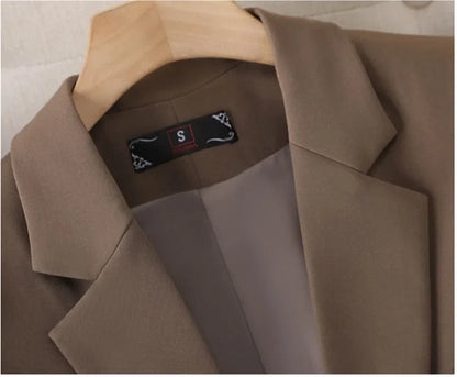 2024 New Green Blazer Women Formal Coat Female Long Sleeve Single Button Straight Jacket Office Ladies Work Wear Blazer Tops 4XL
