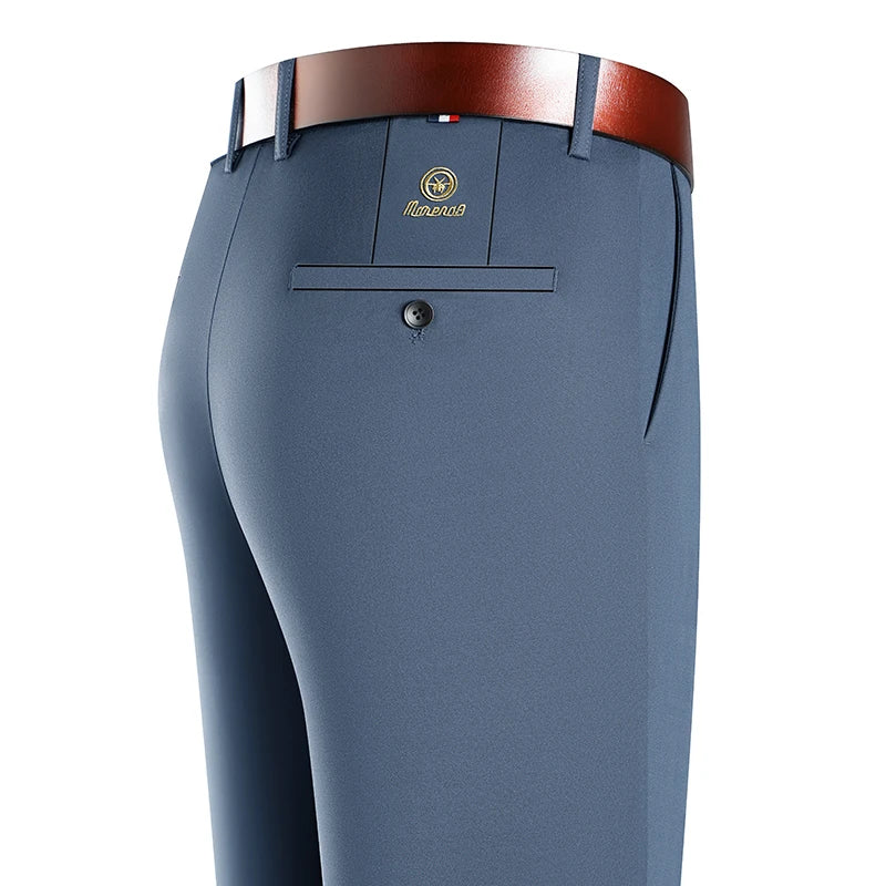 2026 Men's Stretch Dress Pants Classic Straight Fit Male Business Casual Suit Pants Korean Wrinkle Resistant Pants