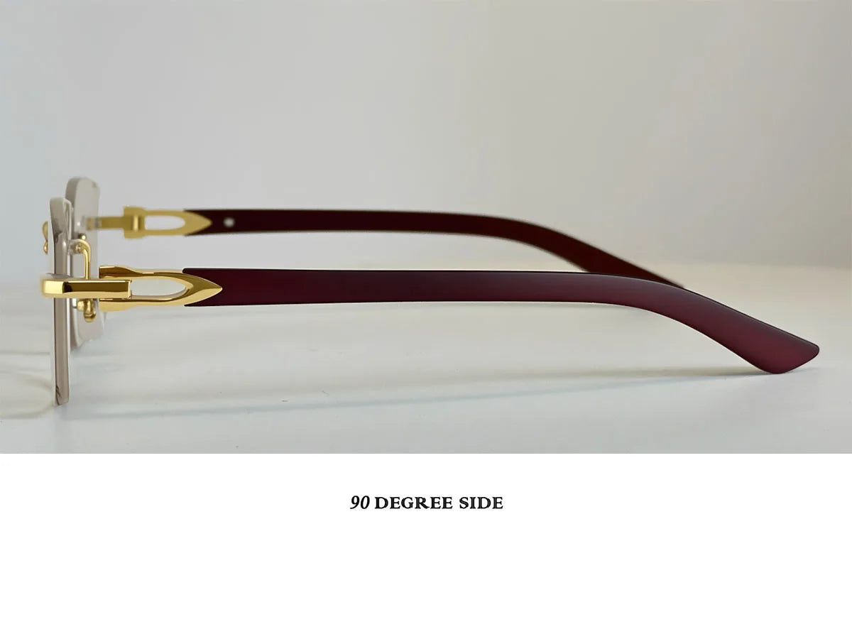 Rimless Sunglasses Women Trendy Gradual Change Square Fashion Glasses Luxury Vacation Sunscreen Sunglass Men Lentes De Sol Mujer