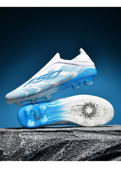 New Men Soccer Shoes Training TF/FG Outdoor Sport Football Boots Adult Long Spikes Non Slip Cleats Breathable Match Comfortable