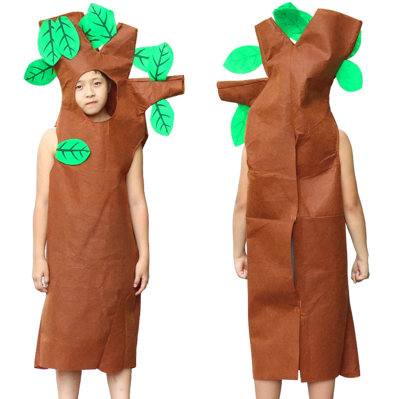Christmas Tree Halloween Costumes Kids Adults Cosplay Jumpsuit Preschool Performance TV Shows Video Program Dress Up Clothes