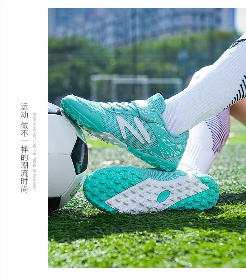 Kids Soccer Shoes FG/TF School Football Boots Boys Girls Cleats Grass Sneakers Child Outdoor Athletic Training Sports Footwear