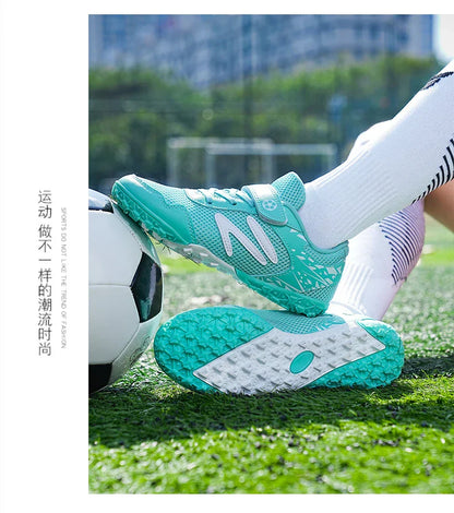 Kids Soccer Shoes FG/TF School Football Boots Boys Girls Cleats Grass Sneakers Child Outdoor Athletic Training Sports Footwear