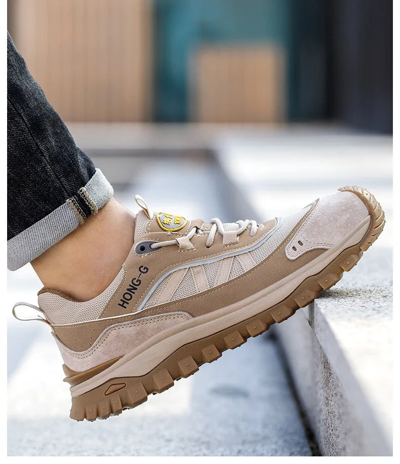 insulated safety shoes plastic toe cap work shoes men anti slip work sneakers protection labor shoes puncture proof work boots